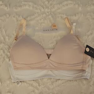 NWT Danskin GirlsBra - Soft Pink and White